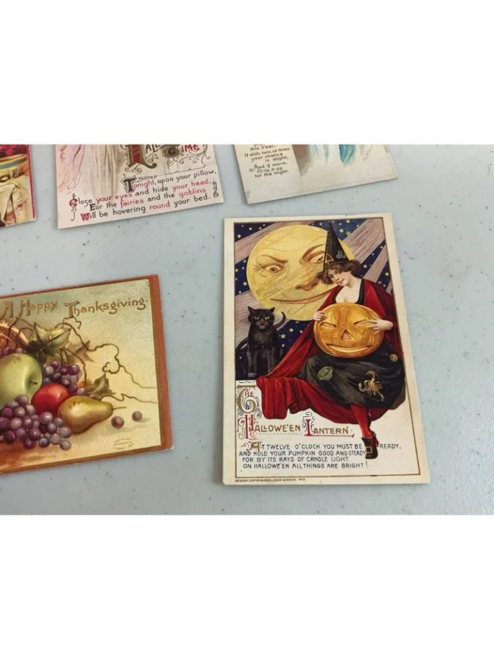 Halloween Vintage Postcard Lot Thanksgiving Mix Lot 14